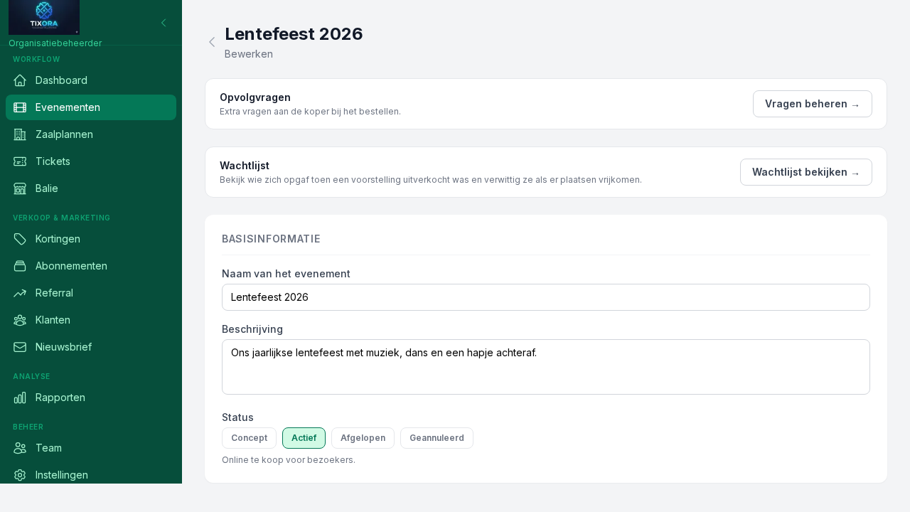 Evenement bewerken