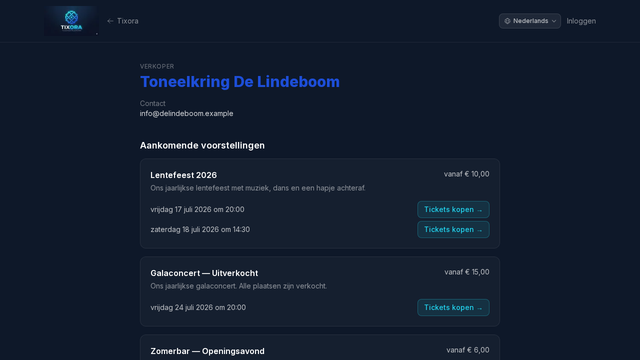 Publieke organisatiepagina