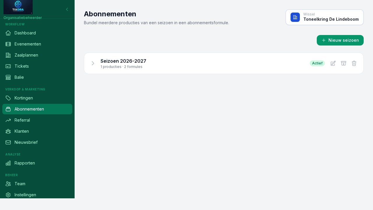 Abonnementen beheren